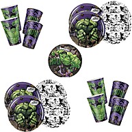 Kit Festa Hulk: Pratos e Copos Descartáveis Regina - imagem 1