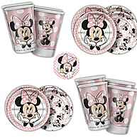 Kit Festa Minnie Rosa: 16 Pratos e 16 Copos! - imagem 1