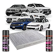 Kit Filtro + Higienizador Ar Condicionado p/ Audi A3, Taos, Jetta e Golf 13> - imagem 1