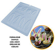 Kit Formas Chocolate Coelho Simples 10557 – Faça Chocolates Fofos - imagem 1
