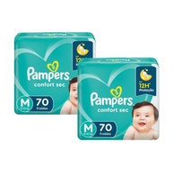 Kit Fralda Pampers Confort Sec Super Tamanho M: 140 Unidades - imagem 1