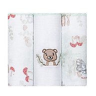 Kit Fralda Papi Bordado Urso – Conforto e Estilo para o Bebê - imagem 1