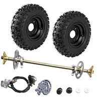 Kit Completo Eixo Traseiro Go Kart 740mm com Rodas, Freio e Corrente T8F - DIY e Personalização - imagem 3