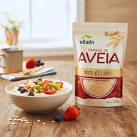 Kit com 3 Pouchs de Farelo de Aveia sem Glúten de 200g cada - Vitalin - imagem 4
