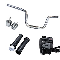 Kit Guidão Cargo Titan 160: Completo com Luz, Manopla e Peso - imagem 1