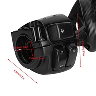 Kit Controles Guidão Moto GUIDOO: Buzina, Farol Alto/Baixo e Pisca Esquerda (Preto) - imagem 4