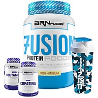 Kit Hipertrofia BRNFOODS: Whey, Creatina e Glutamina - imagem 1
