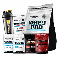 Kit Hipertrofia Total: Whey + Testo + Creatina - imagem 1