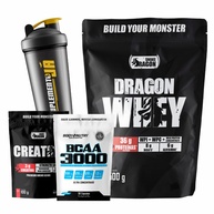 Kit Hipertrofia: Whey, Creatina, BCAA + Coqueteleira - imagem 1