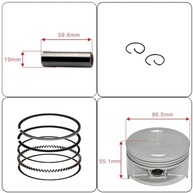Kit Completo Reconstrução Cilindro e Pistão 420cc 86.5mm para Honda TRX420 Rancher (2007-2018) - imagem 5