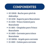 Kit 6 Fechos Basculantes VA Pequeno Zamac - Acabamento Natural Fosco | Ideal para Vidro Temperado - imagem 4