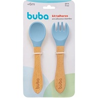 Kit Talheres em Silicone e Bambu Azul - Seguro, Ecológico e Ideal para Crianças - imagem 5
