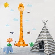 Kit Adesivos Decorativos Régua Crescimento Girafa Infantil - Vinil Lavável e Seguro para Quartos Kids - imagem 2