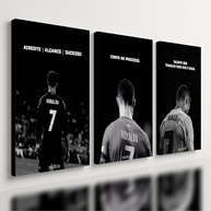 Kit 3 Quadros CR7 Motivação Cristiano Ronaldo em MDF Tratado - Decore com Inspiração - imagem 1
