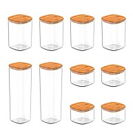 Kit Keep 10 Potes Herméticos Natural – Organização com Estilo - imagem 1