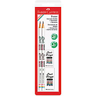 Kit Lápis Faber-Castell: 2 Lápis + Apontador + Borracha - imagem 1