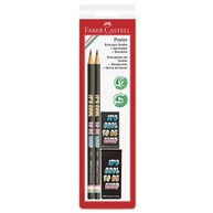 Kit Lápis Faber-Castell: 2 Lápis + Borracha + Apontador - imagem 1