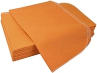 Kit com 12 Flanelas Grandes Laranja 38x58cm - Limpeza e Polimento Profissional - imagem 3