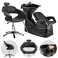 Kit Lavatório Champ + Cadeira Primma Preto – Conforto e Qualidade para Seu Salão - imagem 1