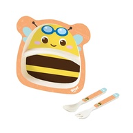 Zoop Toys Kit Alimentação Prato Baby 3 Peças com Talheres - Seguro, Sem BPA, Lavável - imagem 1