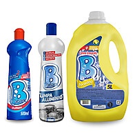 Kit Limpeza Barbarex: Detergente, Alumínio e Multiuso - imagem 1