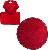 Kit Tapete BLW + Babador Manga Longa + Extensor Cobre Pernas - Proteção Total para Refeições (Vermelho) - imagem 1