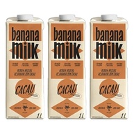Kit 3X: Leite Vegetal de Banana Sabor Cacau Banana Milk 1L - imagem 1