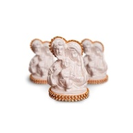 Kit 6 Mini Sagrada Família com Pérolas 7cm - Decoração Religiosa Elegante - imagem 2