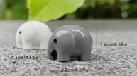 Kit Mini Elefante de Resina Branco e Cinza | Decoração Fofa e Significativa - imagem 3