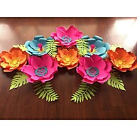 Decoração Moana: Kit de Flores Vibrantes! - imagem 2