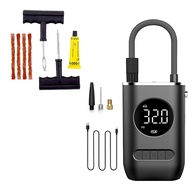 Kit Essencial: Bomba Compressor Portátil + Reparo Pneu - Mobilidade e Segurança Garantidas! - imagem 1