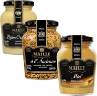 Kit 3 Mostardas Maille Dijon, Mel e Em Gr?os Com Vinho Branco - imagem 1