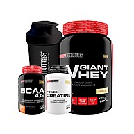 Kit Musculação: Whey, Creatina, BCAA + Coqueteleira - imagem 1