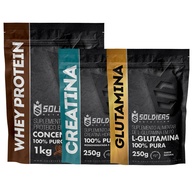 Kit Musculação: Whey, Creatina e Glutamina - imagem 1
