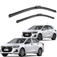 Kit 2 Palhetas Limpador Parabrisa Novo Onix Hatch Sedan 2020-2024 Premium - imagem 2