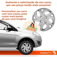 Kit 4 Calotas Palio Fire Aro 13 Prata Cubo Baixo Grid - Renove o Visual! - imagem 5