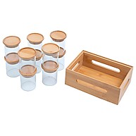 Kit Organizador Bambu: Caixas e Potes de Vidro - imagem 1