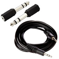 Kit Essencial: Adaptador P2 Fêmea x P10 Macho + Cabo P2 2m para Áudio Profissional - imagem 1