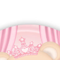 Kit Painel e Trio Cilindro Ursinha Realeza Rosa – Festa Perfeita - imagem 1