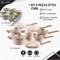 Kit Panelas Antiaderente Style Cook: 8 Peças! - imagem 1