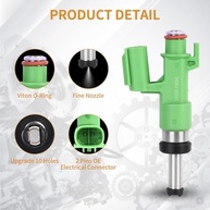 Kit 4 Injetores de Combustível 10 Furos para Toyota Camry, RAV4, Highlander, ES300h, ES250, Avalon, Sienna - Desempenho Otimizado - imagem 3