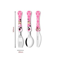 Kit Talher Infantil Minnie Disney - 3 Peças Divertidas e Seguras para Refeições - imagem 3