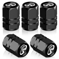 Kit 5 Tampas de Válvula de Pneu Premium em Liga de Alumínio para Infiniti - Estilo e Proteção - imagem 2