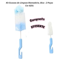 Kit Escovas para Mamadeiras e Bicos com Esponja Azul - Limpeza Profunda e Segura - imagem 4
