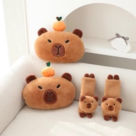 Kit 2 Capas de Cinto de Segurança Pelúcia Capivara - Conforto e Fofura para Seu Carro - imagem 5