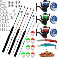 Kit Pescaria Completo 3 Varas + 3 Molinetes + Acessórios - imagem 1