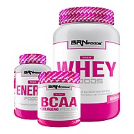 Kit Pink BRN Foods: Whey, Energy & BCAA - imagem 1