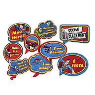 Kit Plaquinhas Festa Superman – Decore com Estilo! - imagem 1