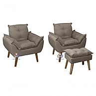 Kit Poltrona Opala + Puff: Conforto e Estilo! - imagem 1