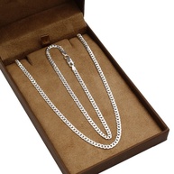 Kit Prata 925: Corrente e Pulseira Groumet 60cm - imagem 1